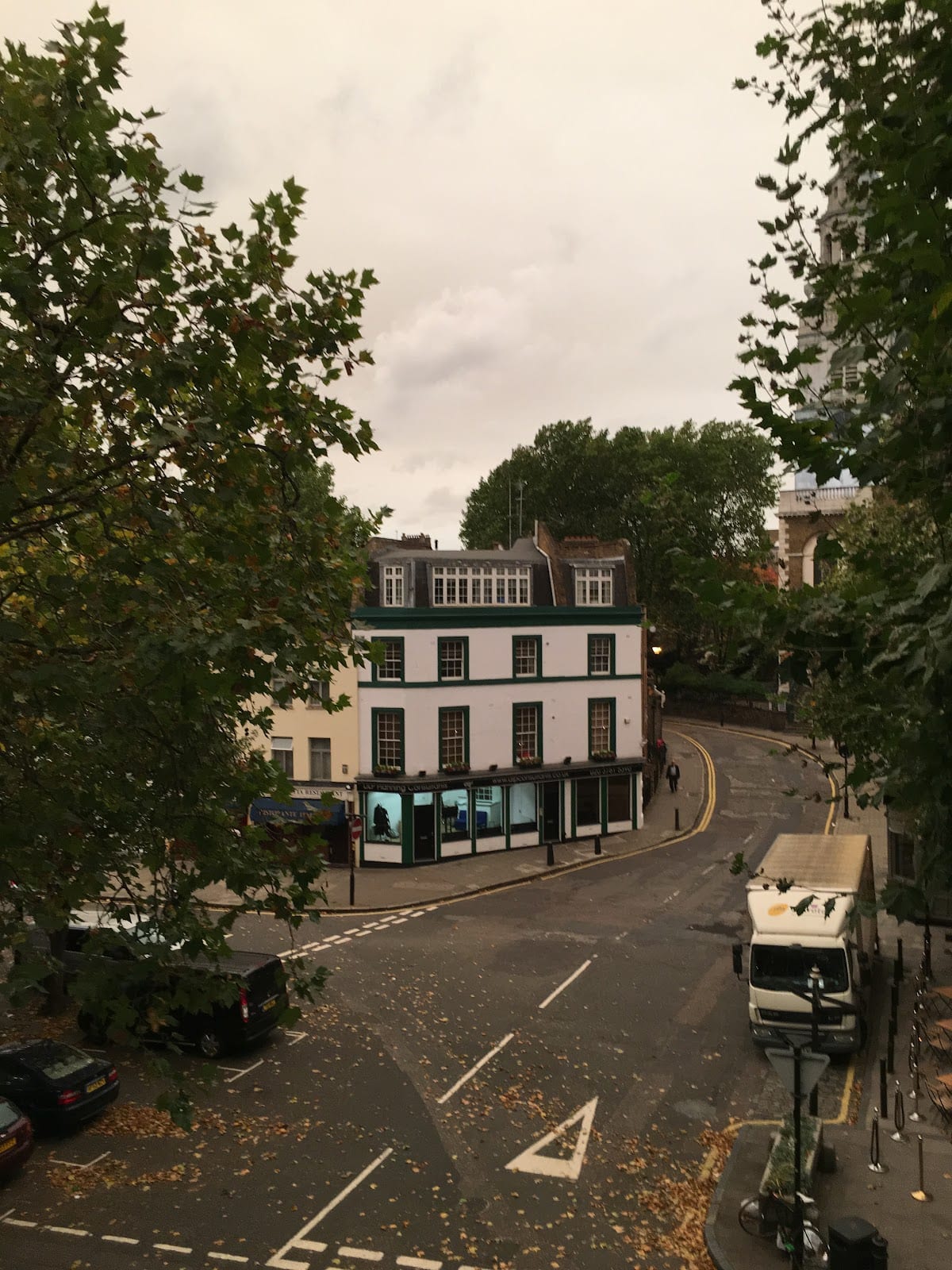 Independent James Kingsway Place entrance and Clerkenwell streetscape